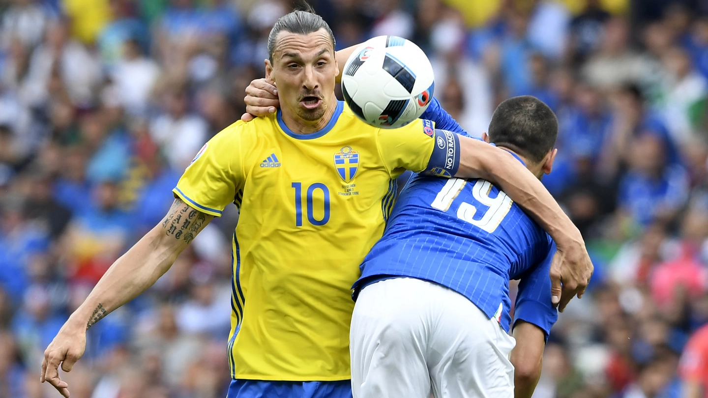 Zlatan Ibrahimovic con la maglia della Svezia