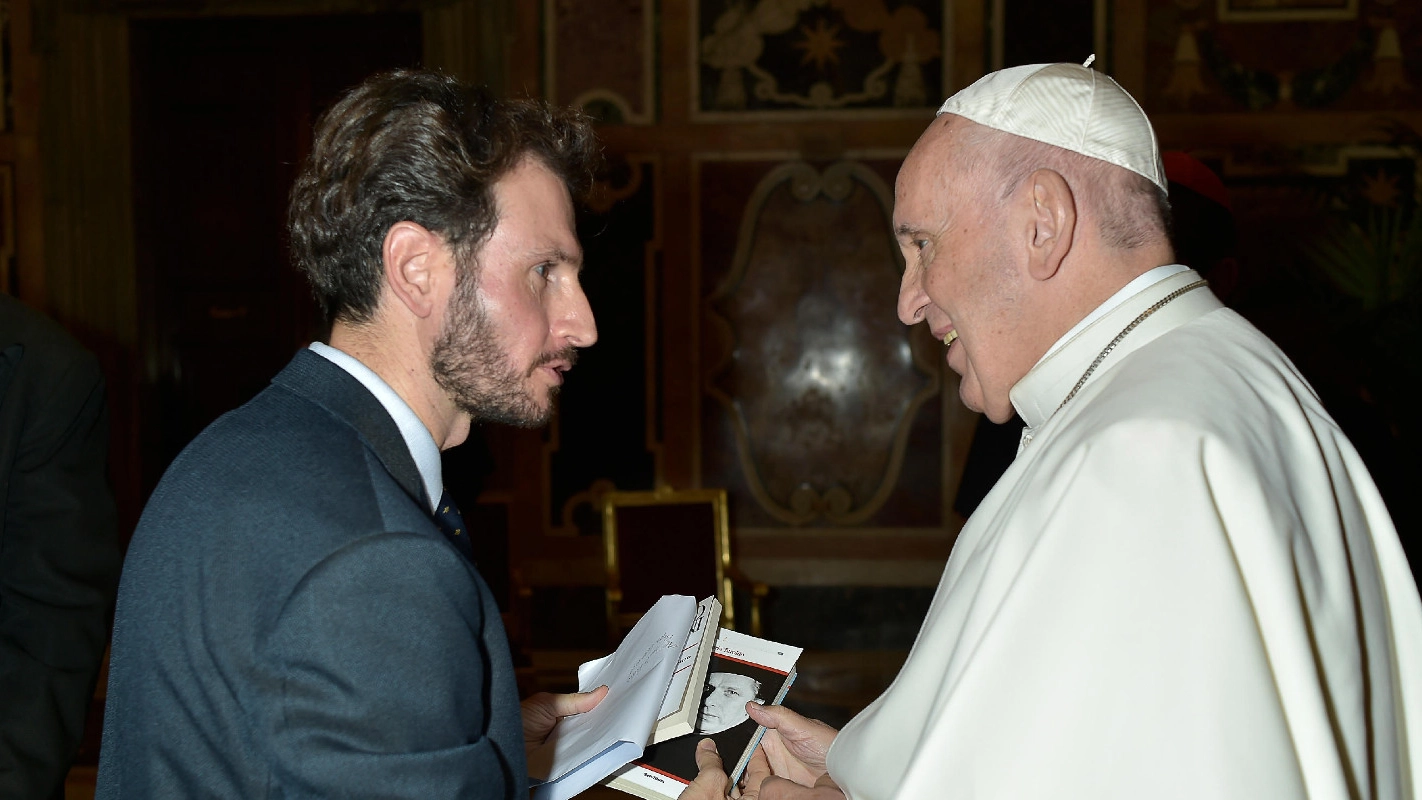 Il sindaco Manzoni con Papa Francesco