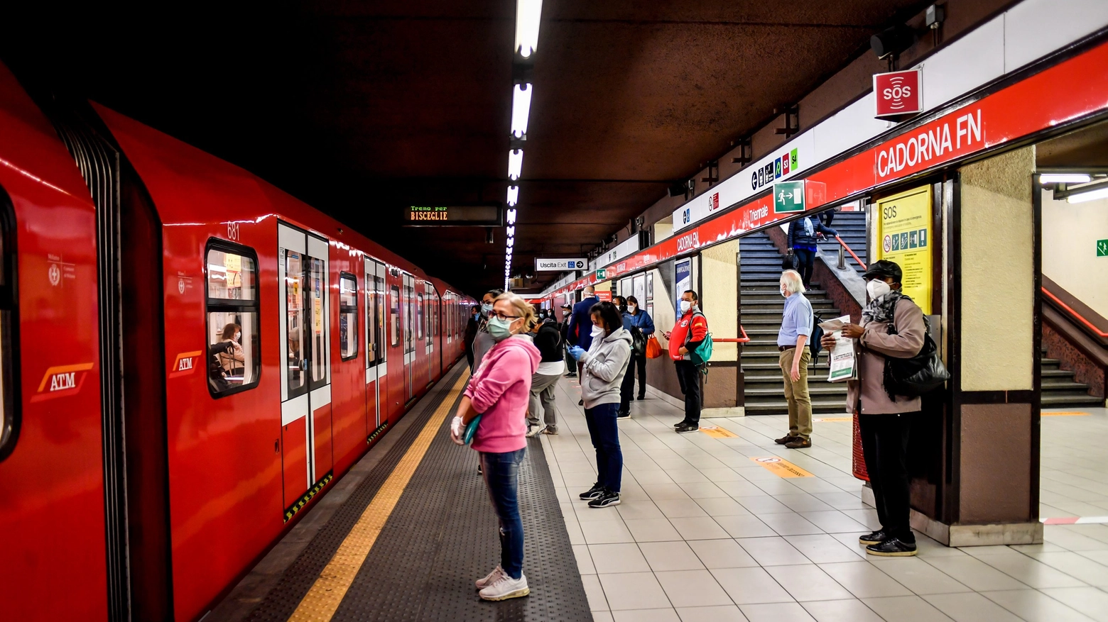 La stazione della metropolitana di Milano Cadorna