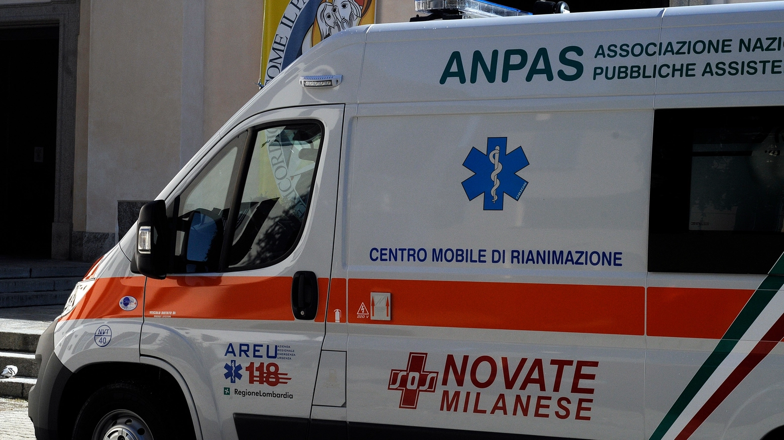 L'ambulanza della Sos di Novate