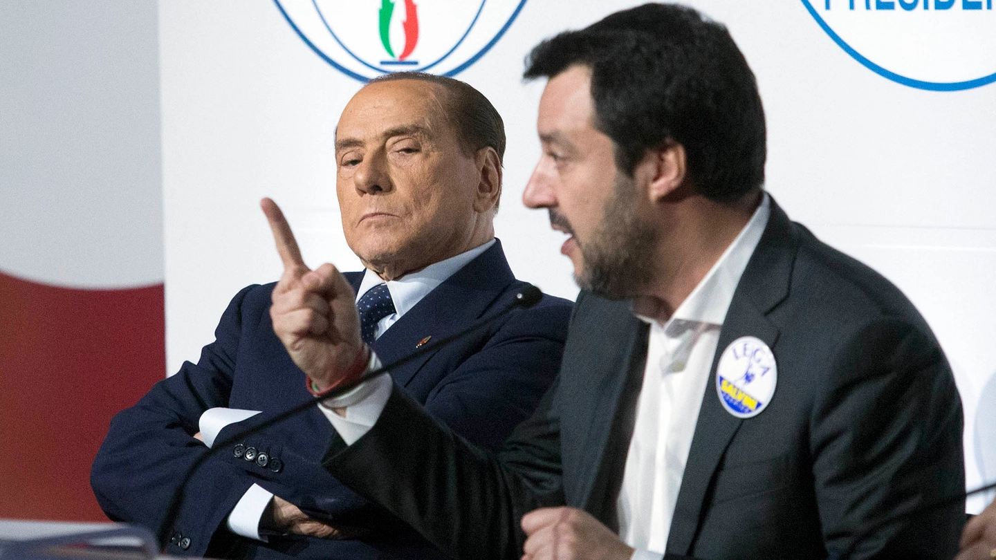 Silvio Berlusconi e Matteo Salvini (ImagoE)