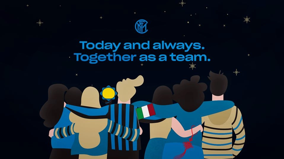 L'Inter in campo per la ricerca contro il coronavirus (foto da Facebook Inter)