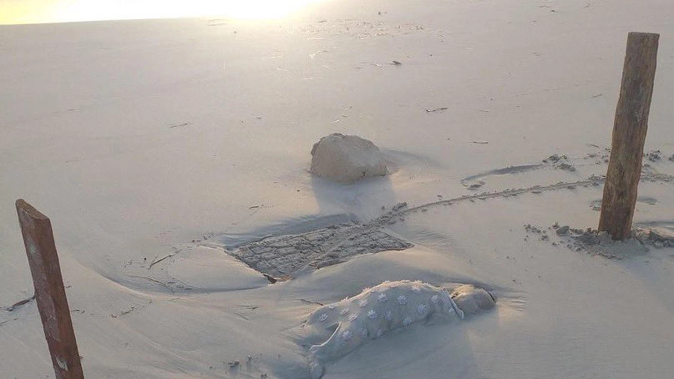 Corpi abbandonati sulla spiaggia di Zuwara, in Libia