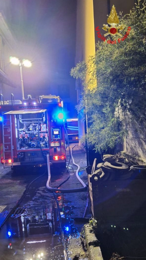 L'intervento dei vigili del fuoco