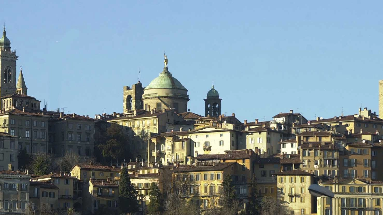 Una vista panoramica della Città Alta di Bergamo