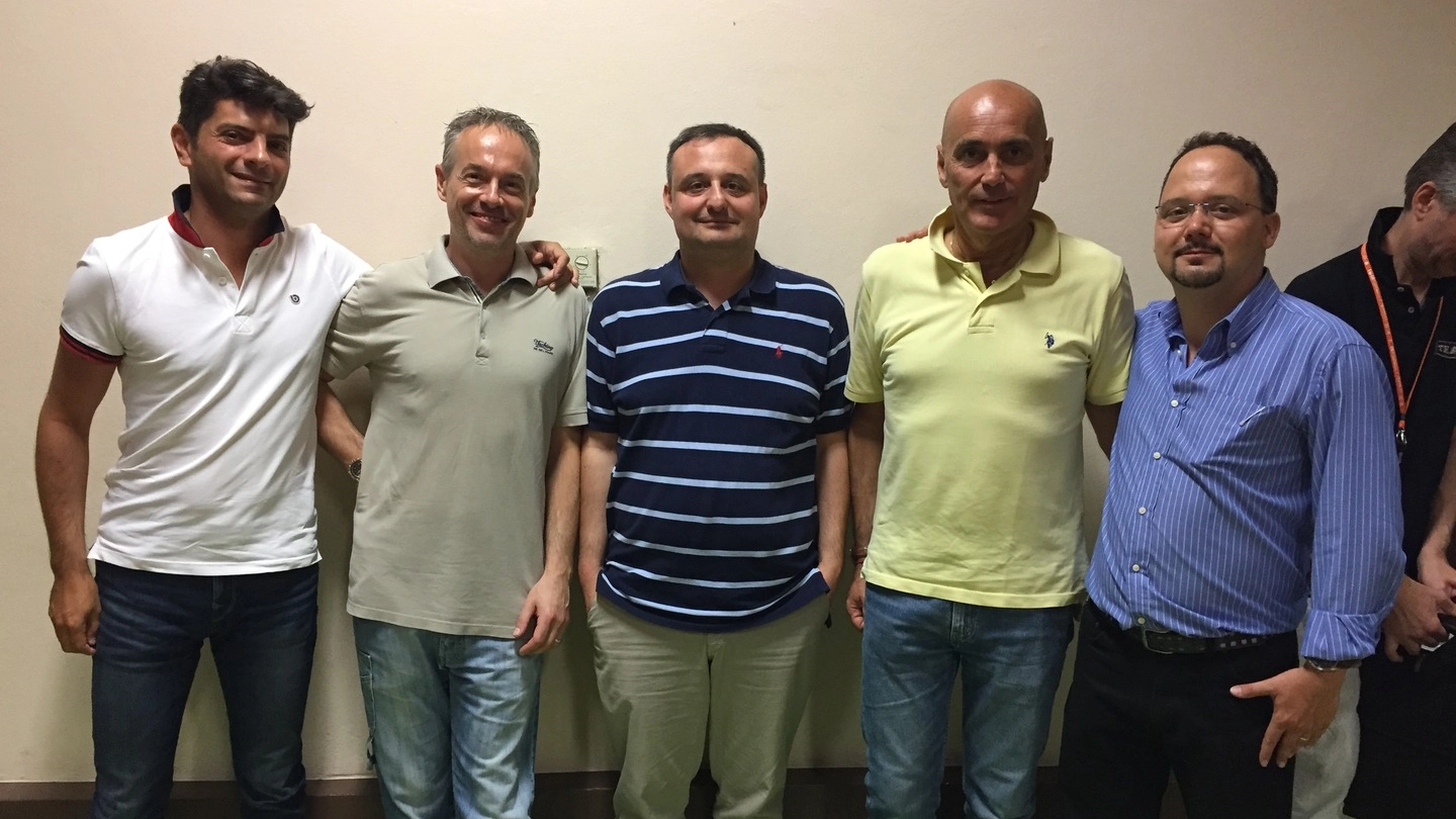 Tecnici del Gaus assieme al sindaco di Lanzada Marco Negrini