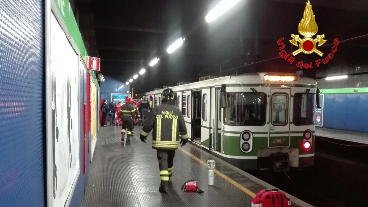 Stazione M2 Udine, l'intervento dei vigili del fuoco 