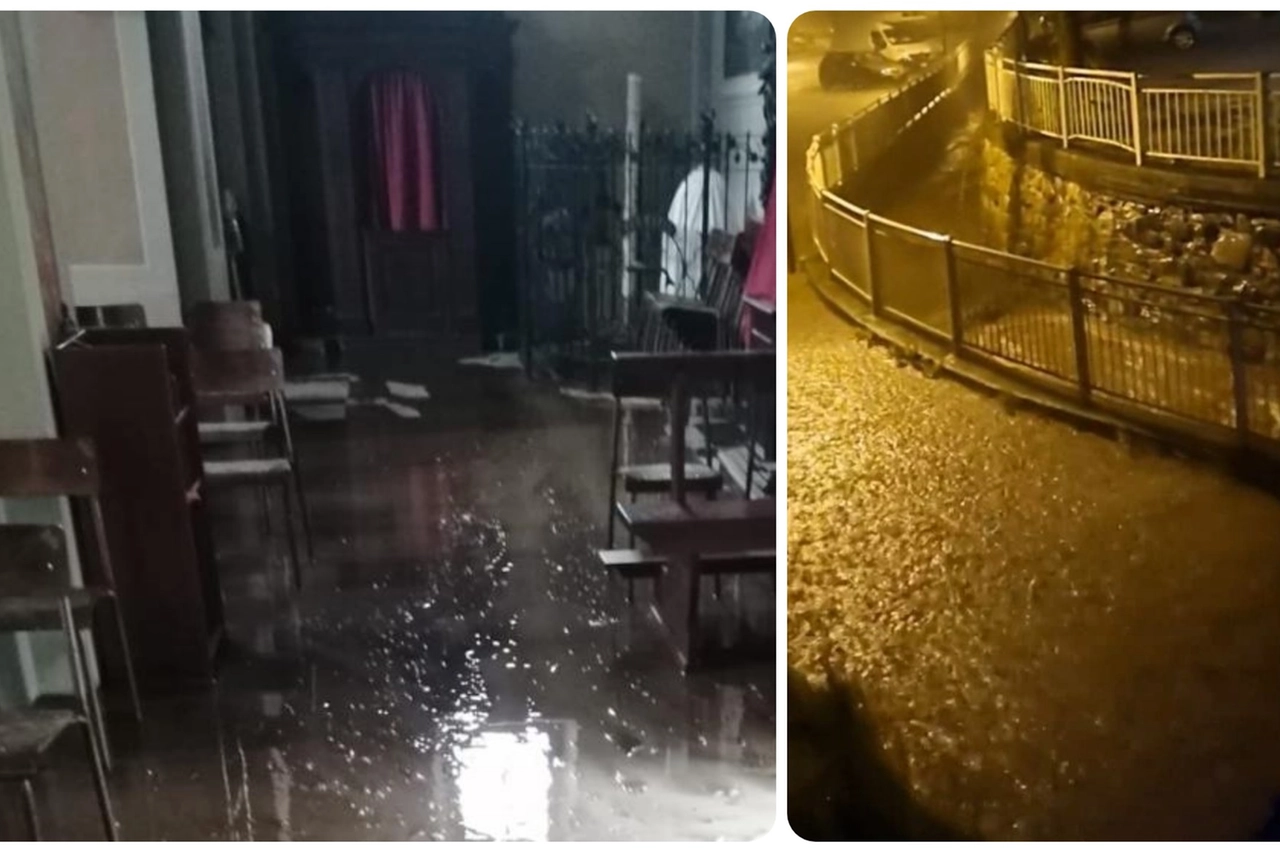 Valsassina, inondate chiesa e strade
