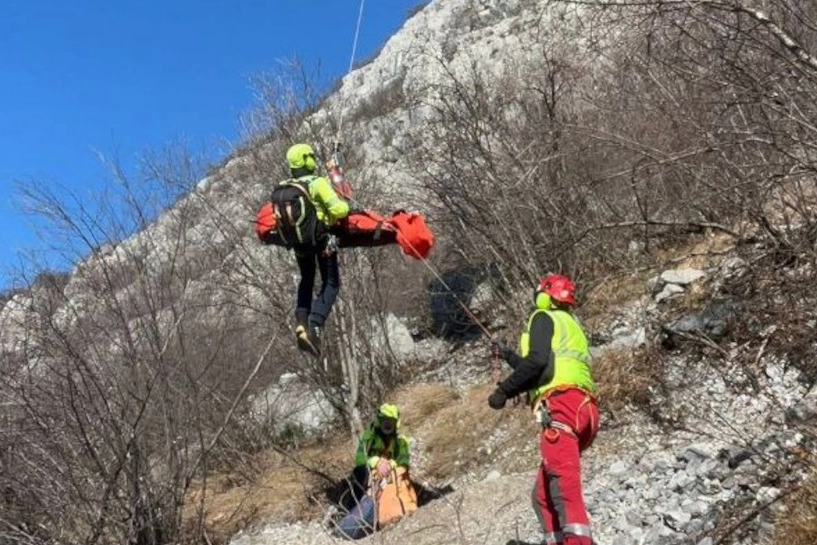 I soccorritori sul Sentiero del Viandante