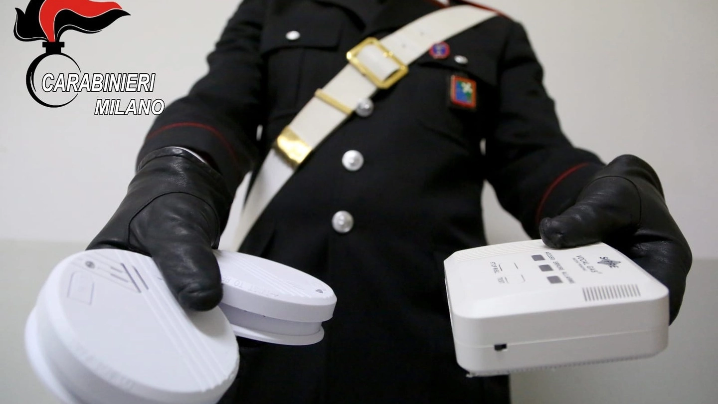 I sistemi di allarme sequestrati dai carabinieri