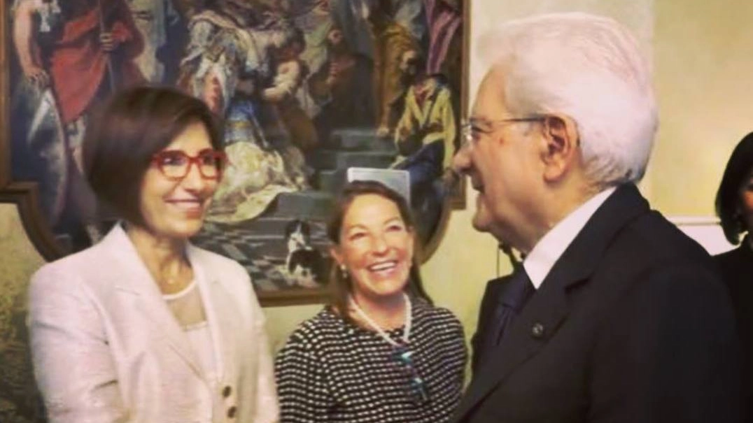 Silvia Bolzoni con il presidente Mattarella