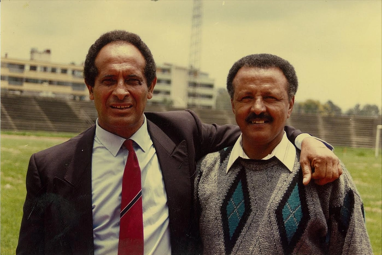 Luciano Vassallo e il compagno di squadra Menghistu Worku