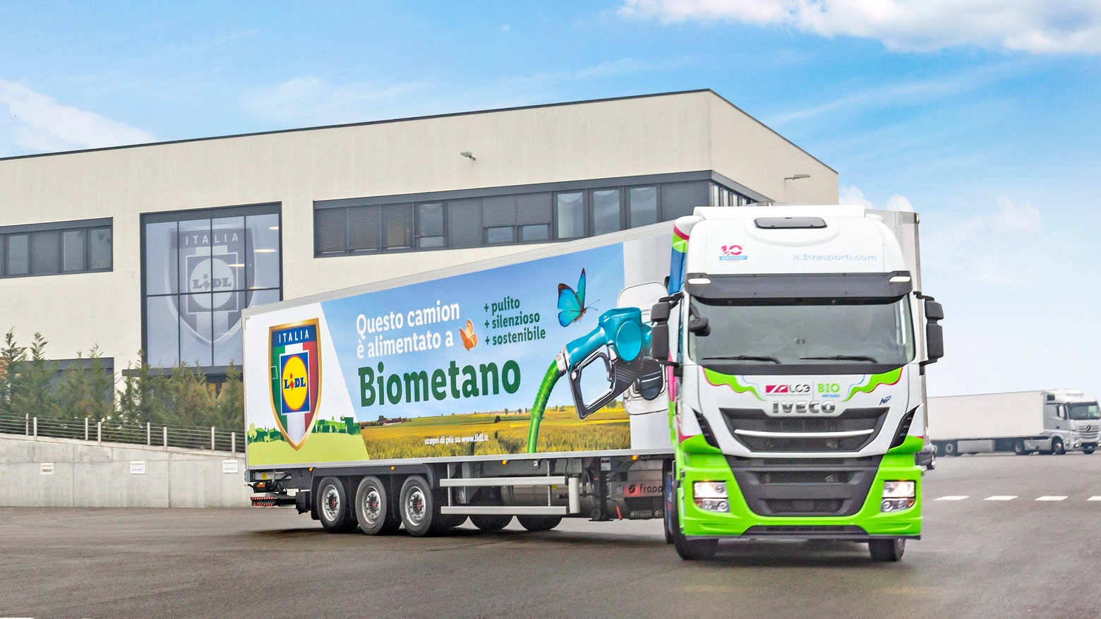Camion a biometano della Lidl