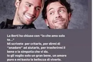 La dedica di Raffaello Tonon a Luca Onestini (foto Instagram)