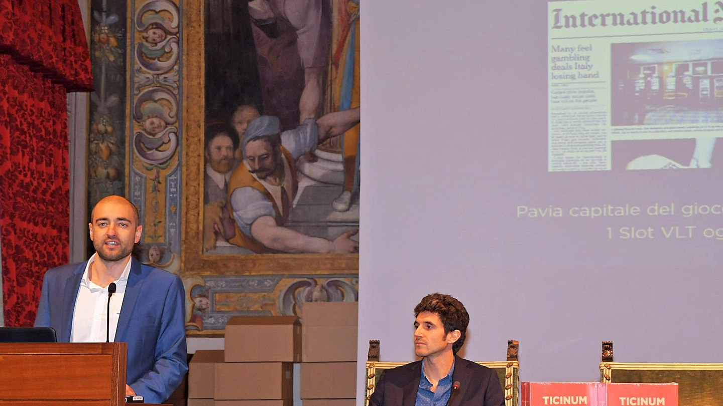 Due degli ideatori, Stefano Barbera e Stefano Achilli al collegio Borromeo per la presentazione dell’iniziativa
