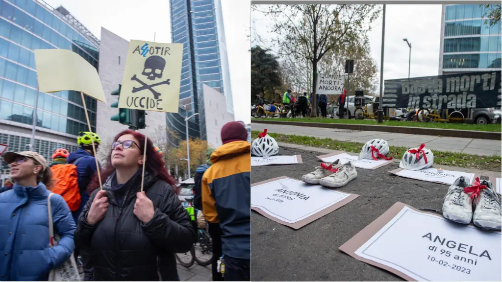 Sensori angolo cieco, manifestazione sotto la sede di Assotir: “Basta morti sulle strade”