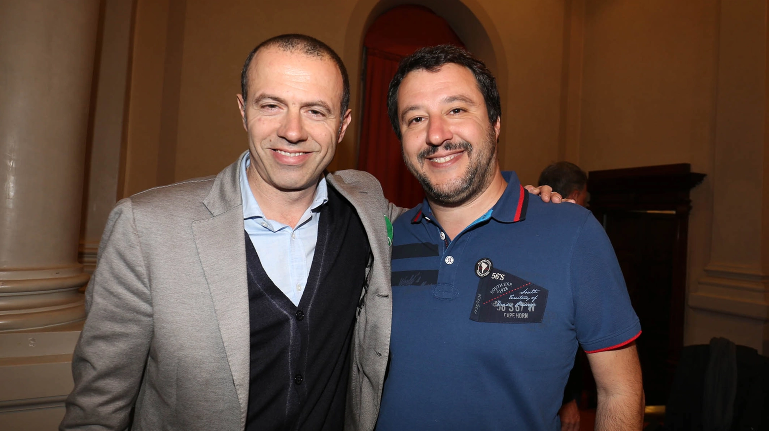 Massimiliano Romeo con Matteo Salvini