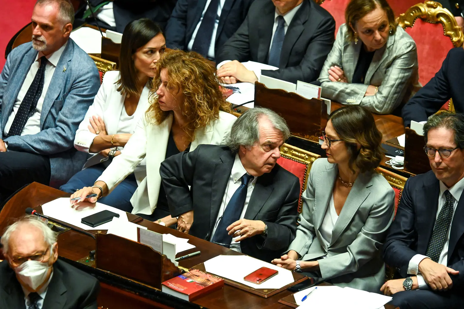Renato Brunetta e Mariastella Gelmini durante la votazione 