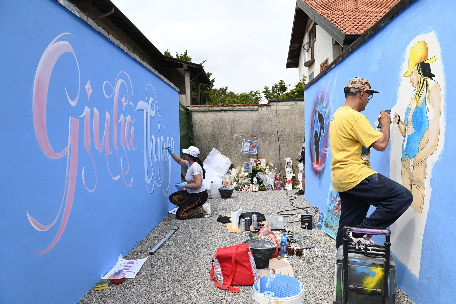 Senago: murale per Giulia Tramontano