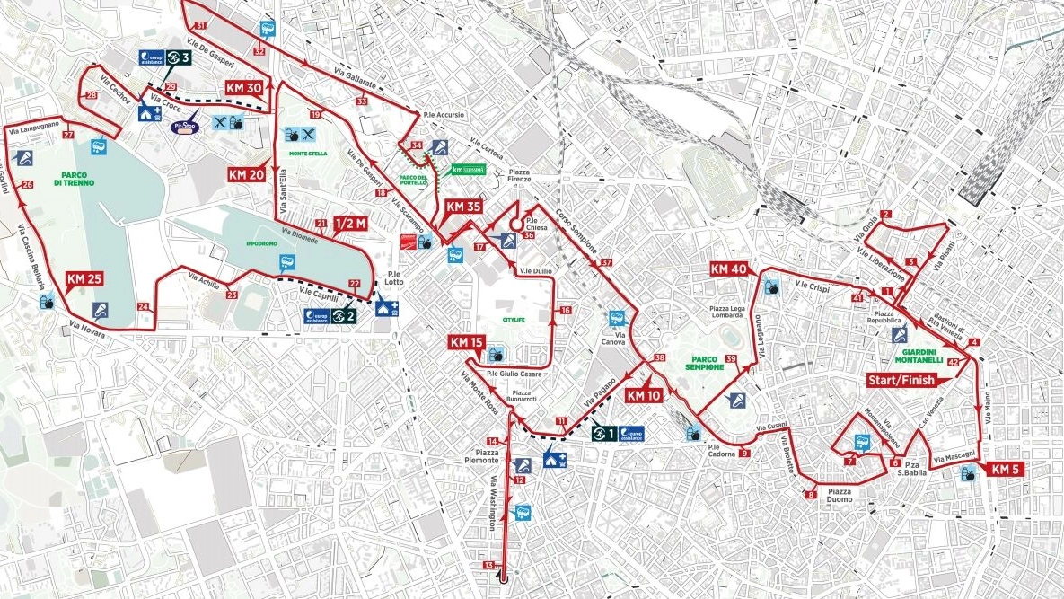 Percorso Milano Marathon 2017