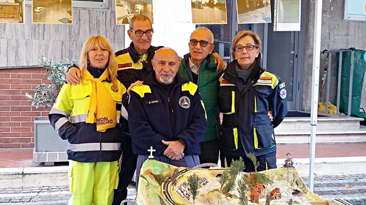 Il gazebo della protezione civile di Cesano Boscone