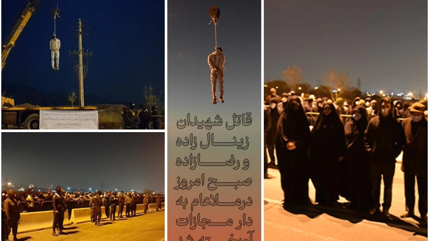 Le foto dell'impiccagione pubblica di Majidreza Rahnavard, il secondo manifestante ucciso