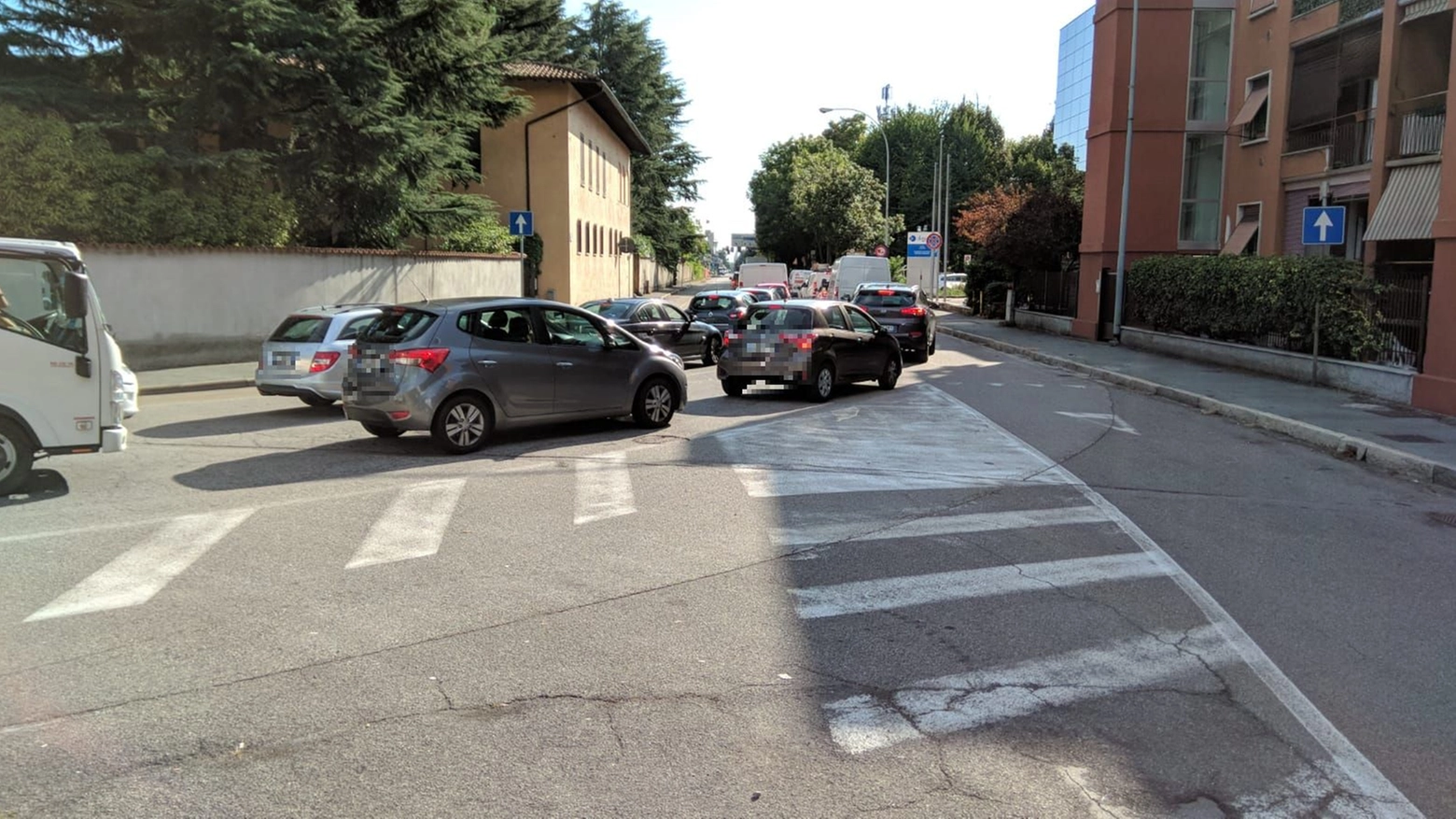 Il traffico su viale Cadorna a Legnano