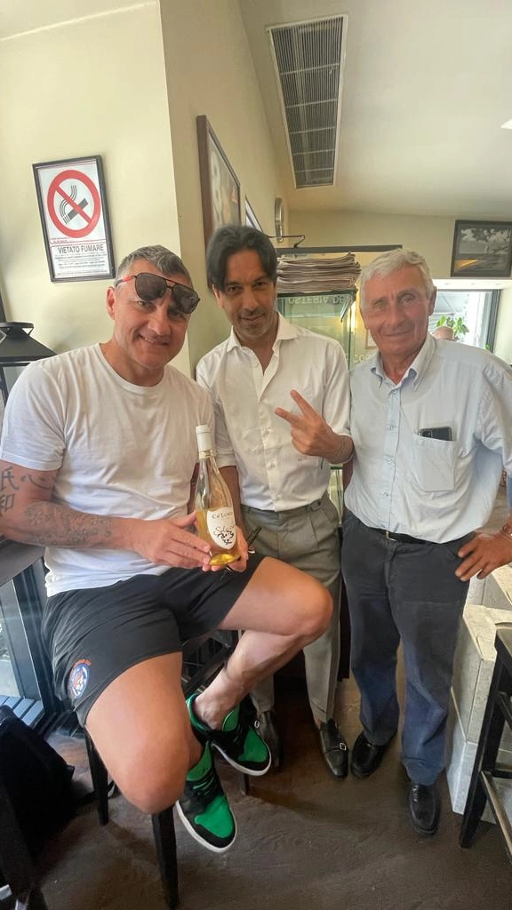 Bobo Vieri e Bombardini alla presentazione dell'iniziativa