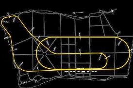 Il disegno originale dell'autodromo