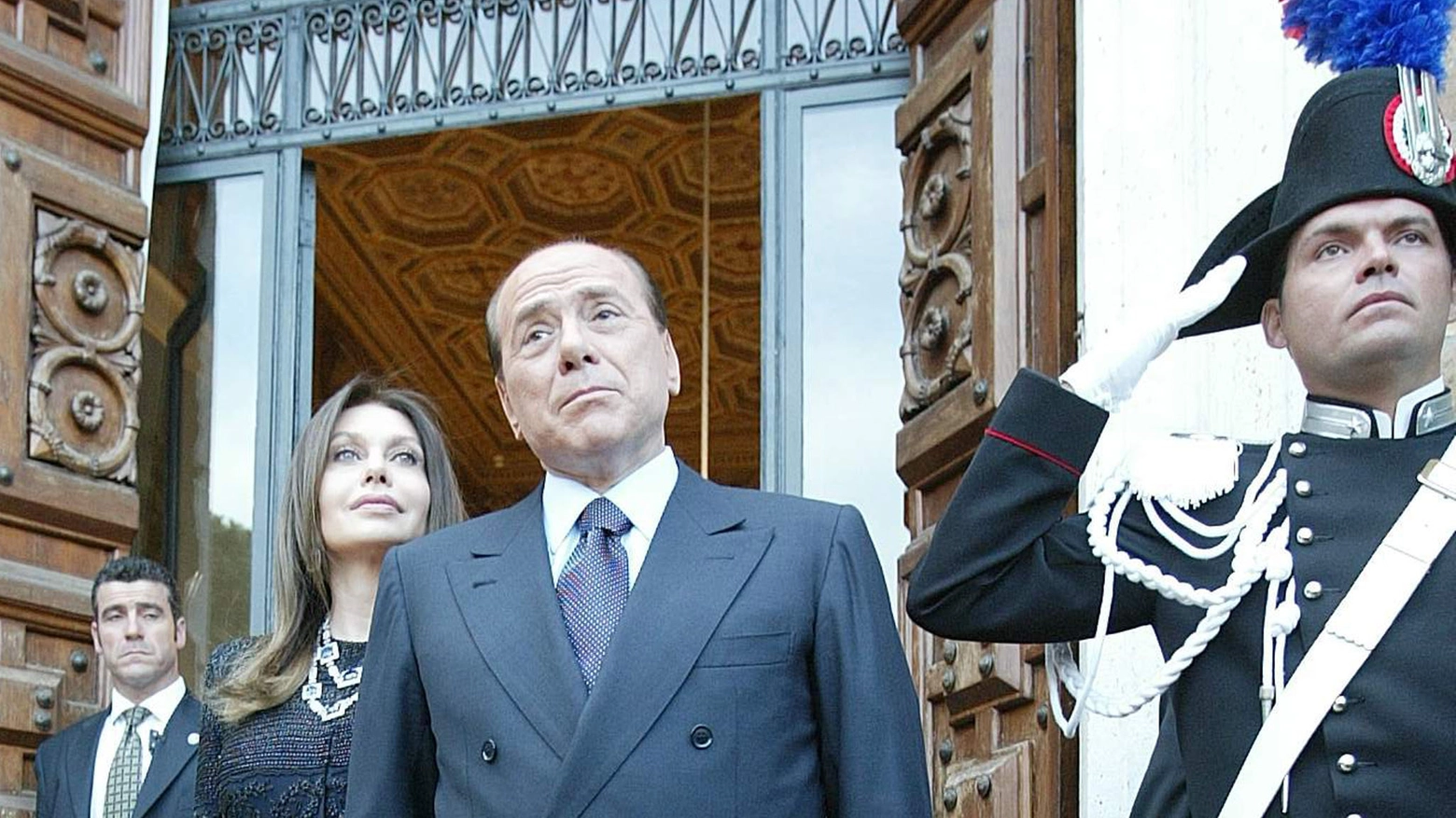 Silvio Berlusconi con Veronica Lario