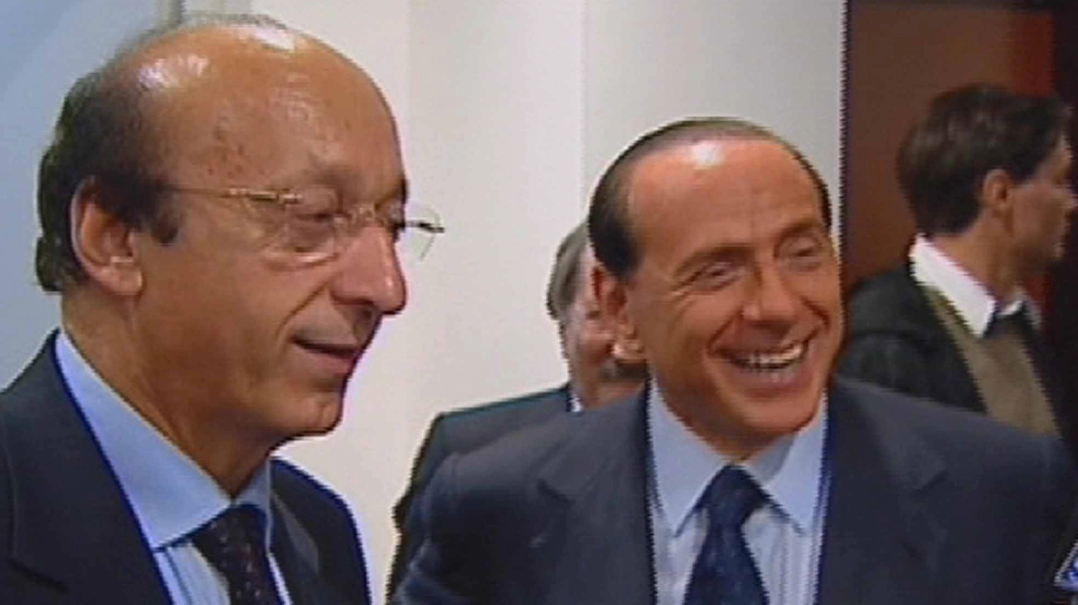 Luciano Moggi e Silvio Berlusconi (Frame video SkySport)