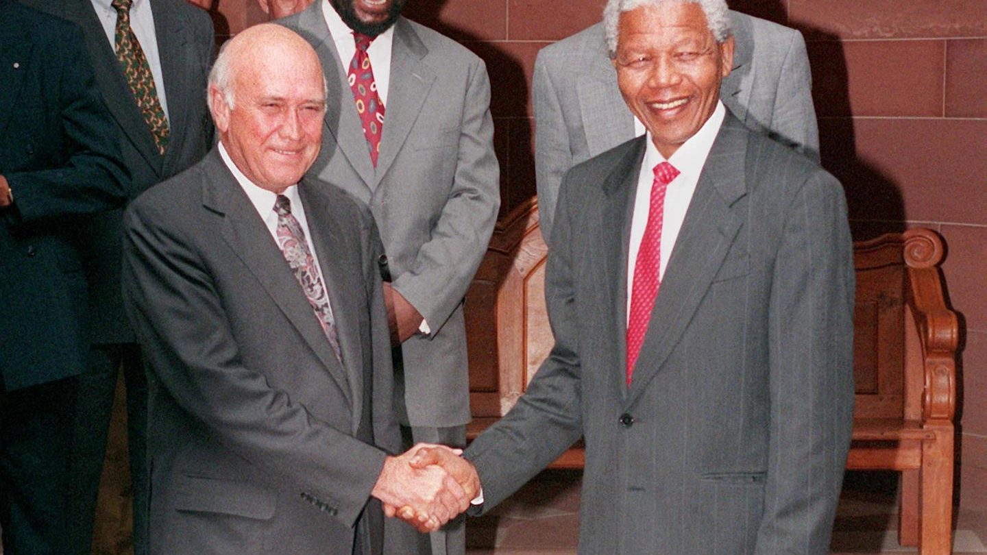 Frederik de Klerk con Nelson Mandela