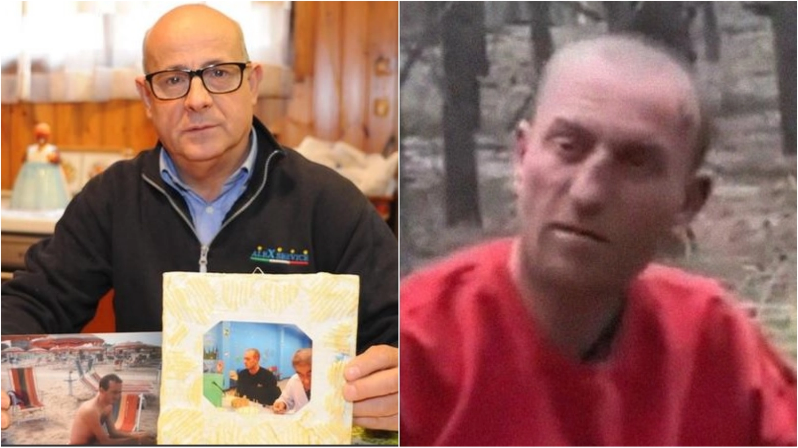 Francesco Potenzoni e la persona ritratta nel video che ha riacceso le speranze di ritrovare il figlio Daniele