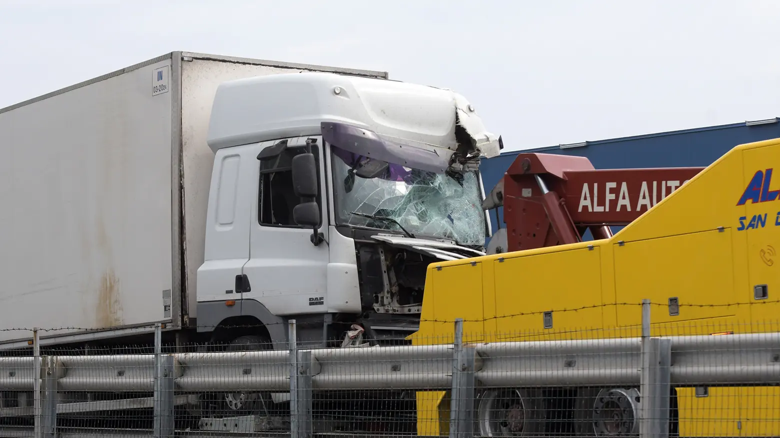 L'incidente in autostrada a San Giuliano