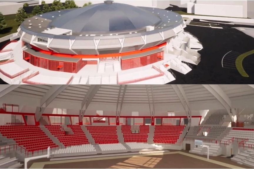 Nuovo palazzetto basket Varese (frame video)