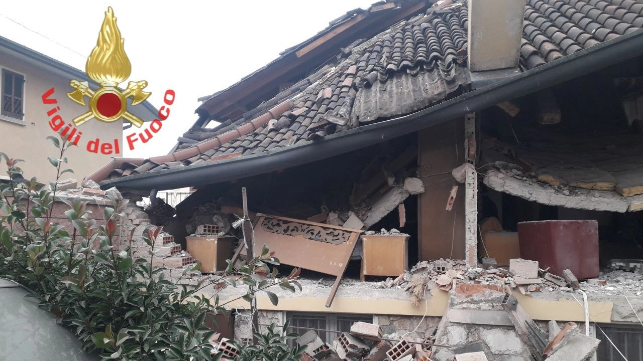 Bagnolo Mella, la villetta crollata dopo l'esplosione