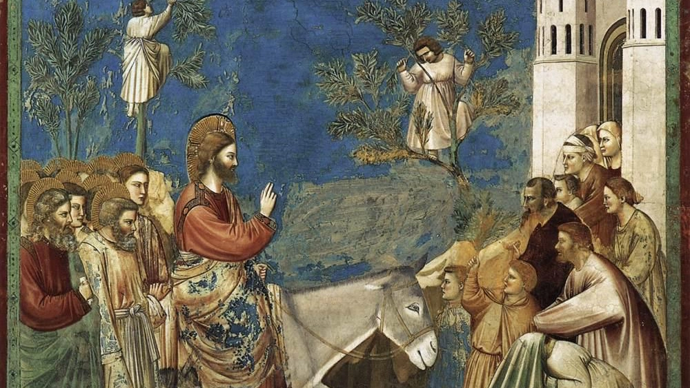 L'ingresso di Gesù a Gerusalemme dipinto da Giotto