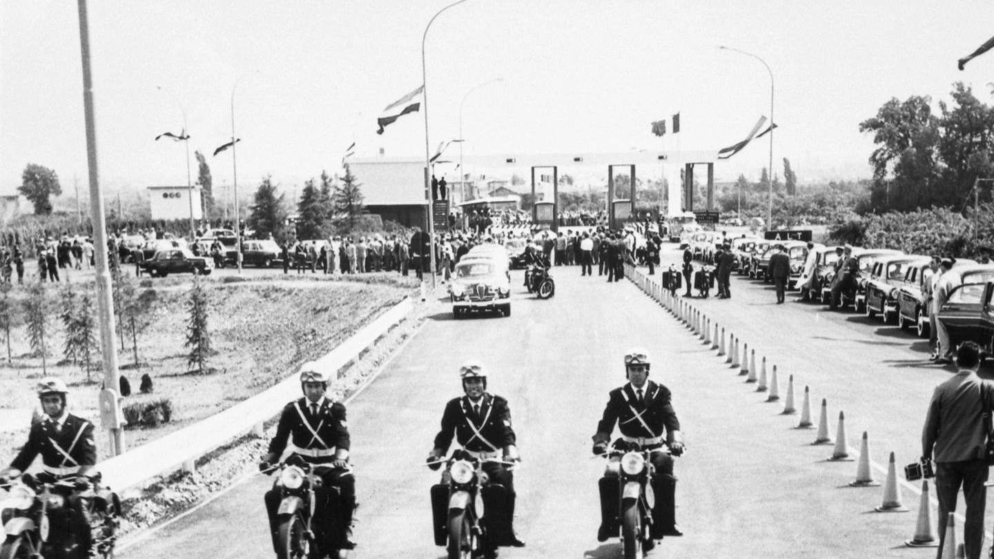 L'inaugurazione del tratto Milano Bologna il 15 luglio 1959