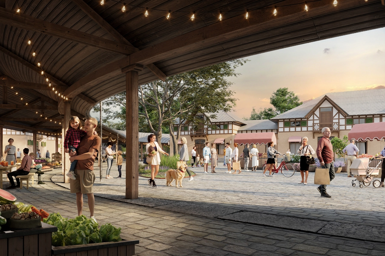 Un rendering dell'area ex Trotto a Milano