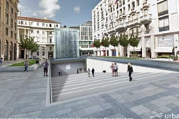Il rendering del nuovo Apple Store in pieno centro