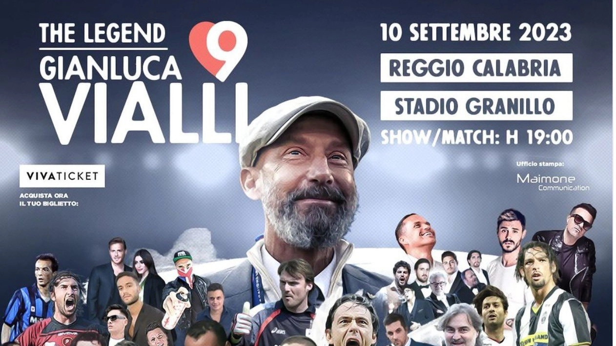 La locandina dell'evento 'The Legend Gianluca Vialli' La locandina dell'evento 'The Legend Gianluca Vialli'