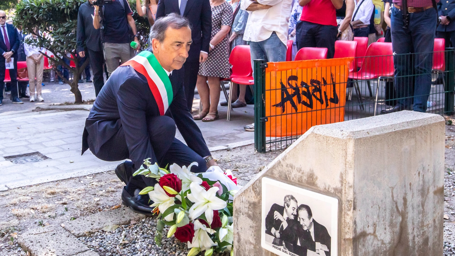 Il sindaco Sala rende omaggio a Paolo Borsellino