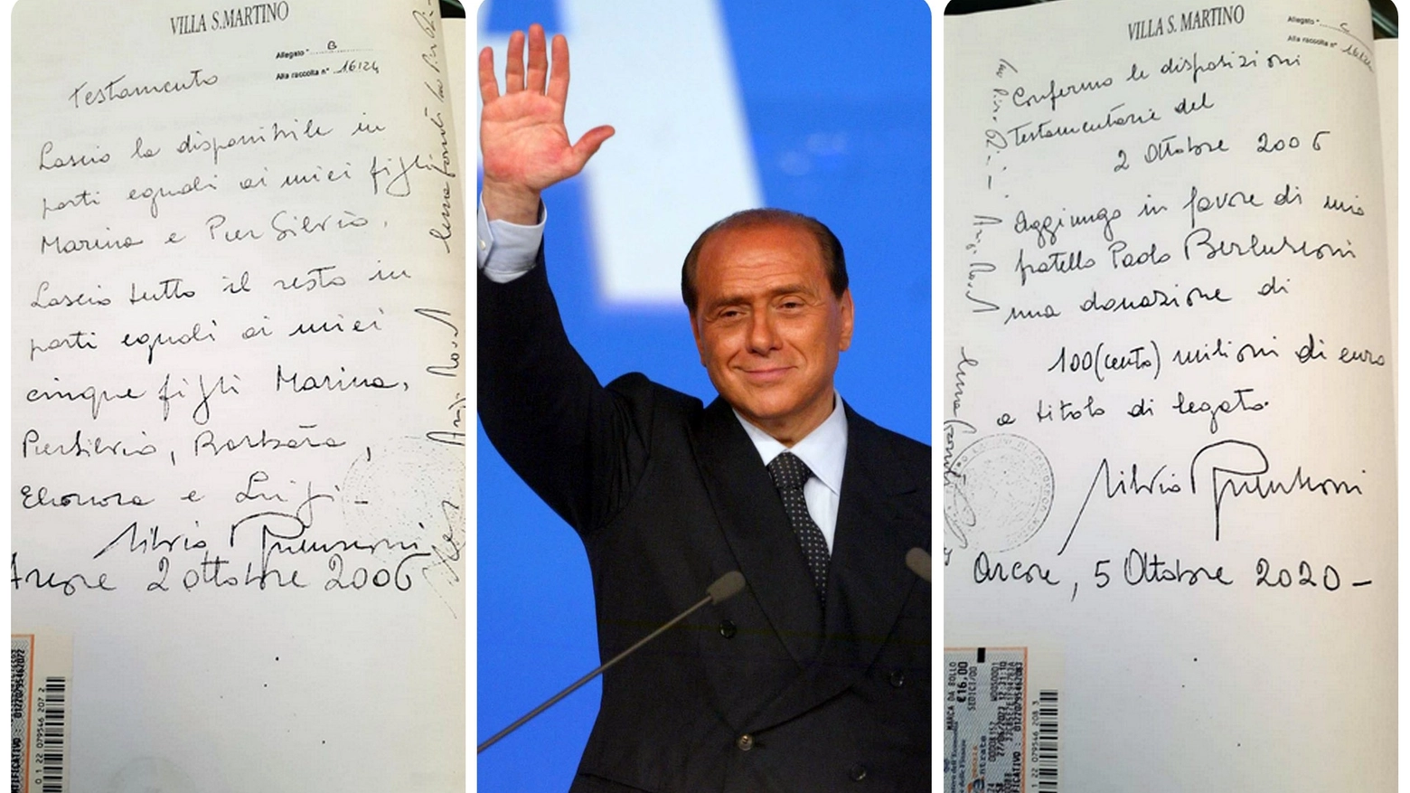 La lettera testamento di Silvio Berlusconi