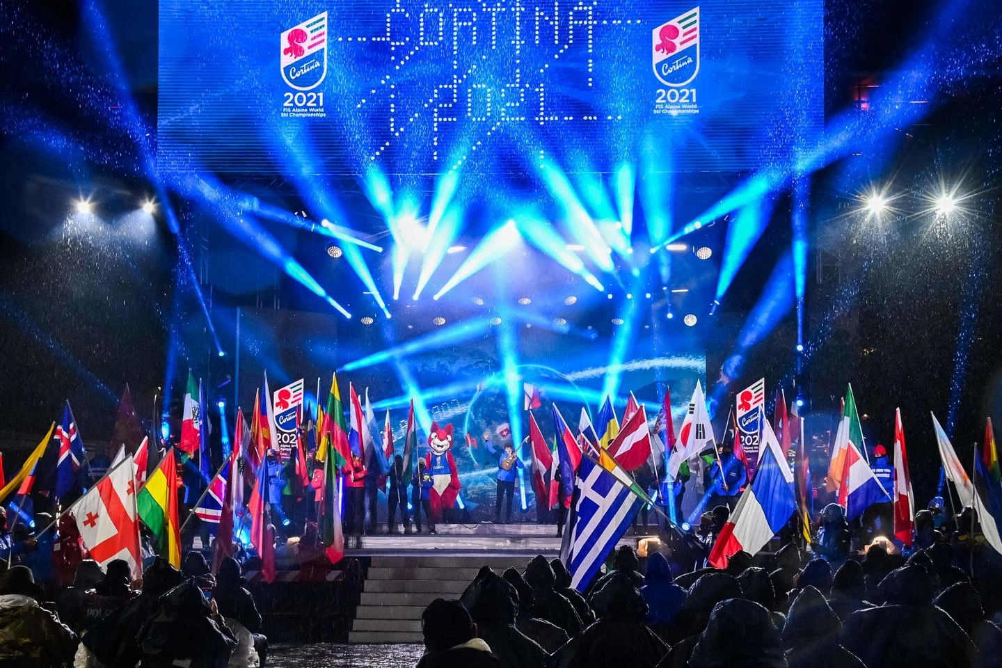 La cerimonia di apertura dei Mondiali di sci 
