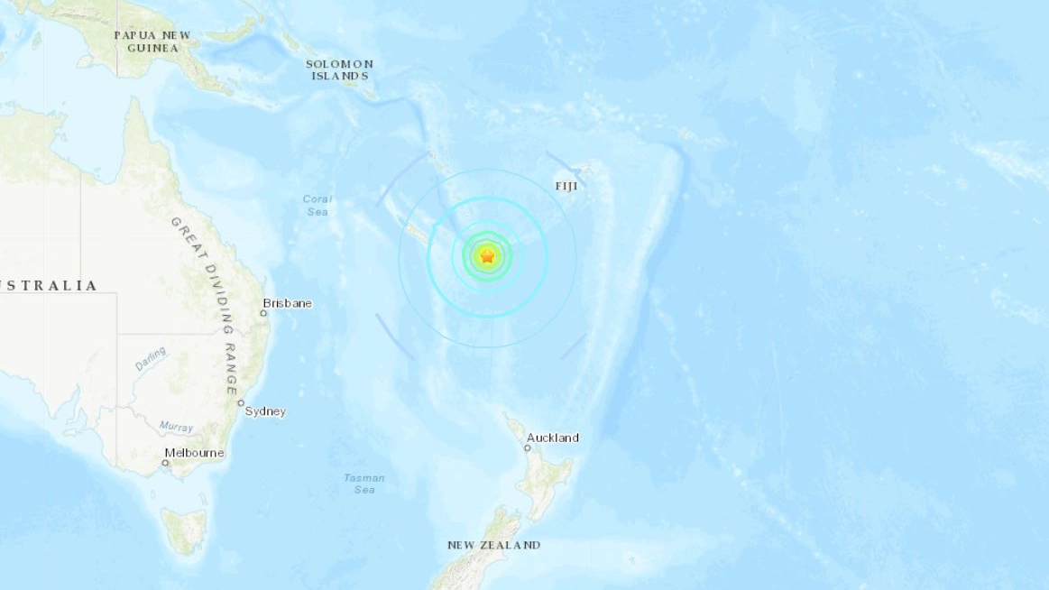 Terremoto al largo della Nuova Caledonia 