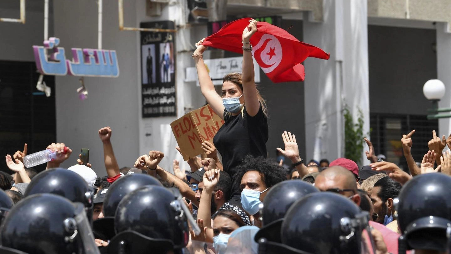 Le manifestazioni di oggi in Tunisia