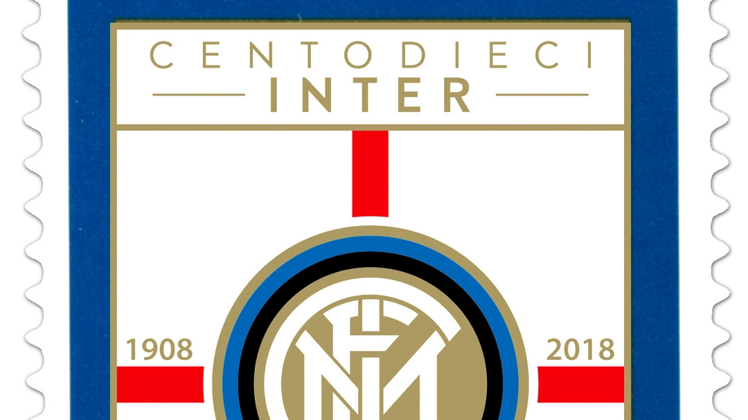 Il francobollo dedicato ai 110 anni del Football Club Internazionale Milano