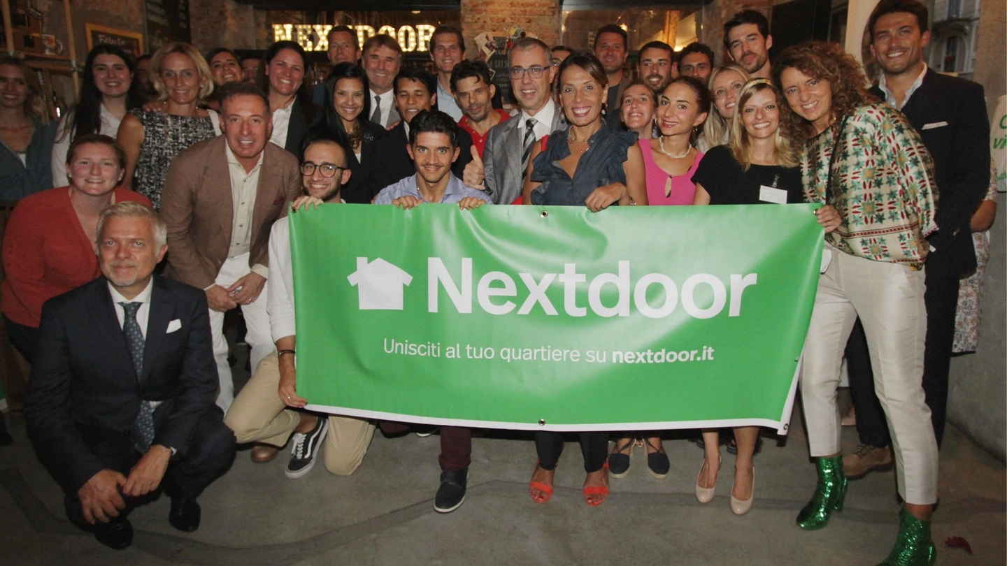La festa a Milano per il lancio di Nextdoor (foto NewPress)