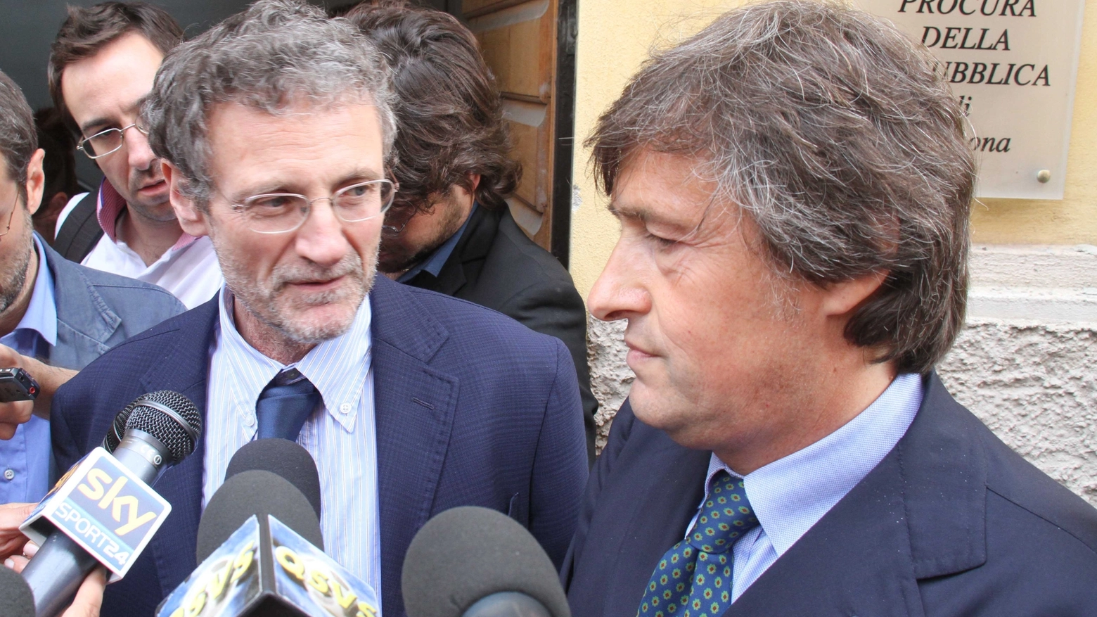 l procuratore federale della Figc, Stefano Palazzi con il procuratore di Cremona, Roberto Di Martino