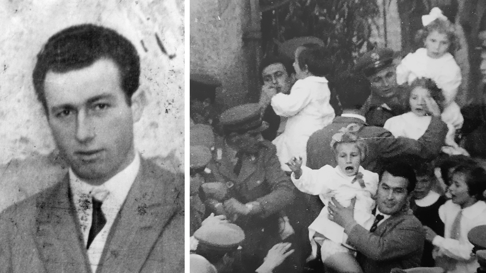 Sante Zennaro, morto a 22 anni (a destra) e il salvataggio dei bambini